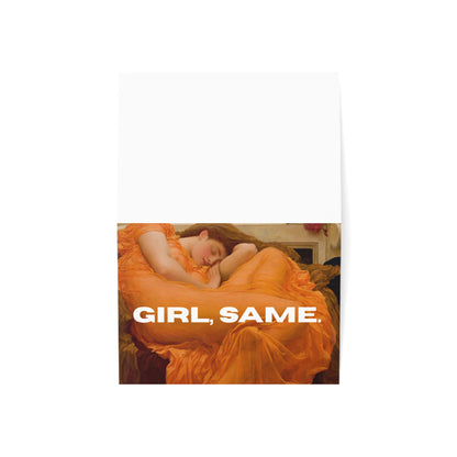 Girl, Same Notecard Featuring Flaming June (detail) by Sir Frederic Leighton